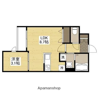 月光南観音零番館【1階】の間取り
