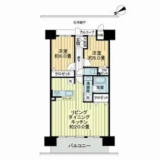 アルファライフ観音【10階】の間取り