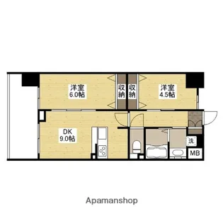 LE’CONFORT【202号室】の間取り