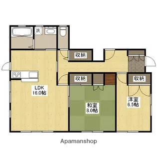 亀山南アパート【1階】の間取り