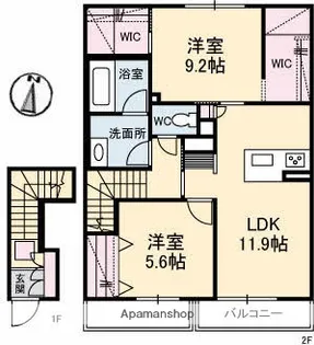 ミラベル古江【2階】の間取り