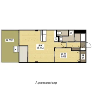 戸坂第一コーポラス【1階】の間取り