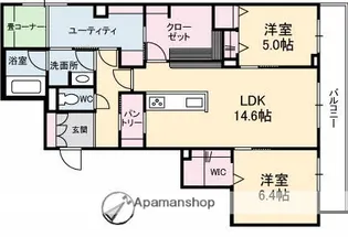 HELIANTHE南幸町【2階】の間取り