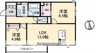 サンセントラル【2階】の間取り
