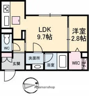 シャトル不動院前【1階】の間取り