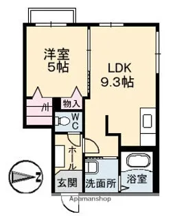ベレオ・中通【1階】の間取り