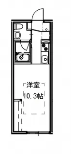 エストレビータ草津Ⅱ【208号室号室】の間取り
