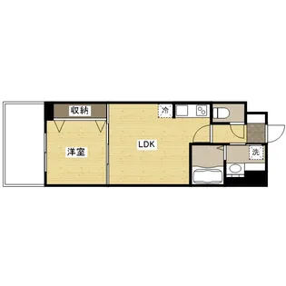 メイクス京橋川Ⅱ【6階】の間取り