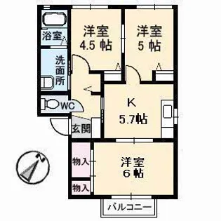 フレグランス晴海園【1階】の間取り