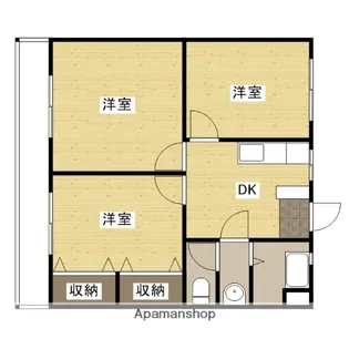 フォレストサイド戸坂【2階】の間取り