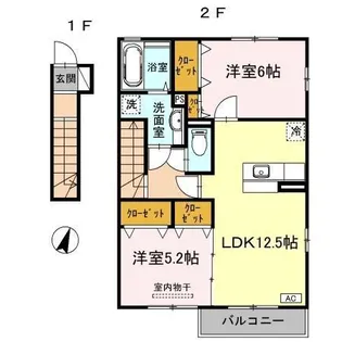 クレエルK C棟【2階】の間取り