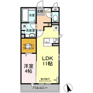 エリタージュ【1階】の間取り