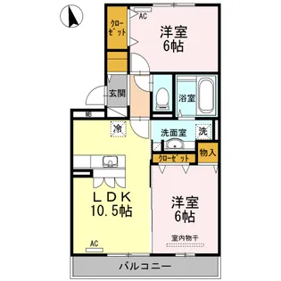 コーポラスヤナセⅤ【3階】の間取り