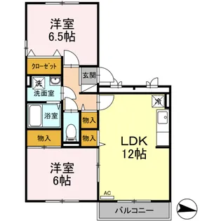 ラフィネ安芸 弐番館【3階】の間取り