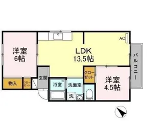 プレジール吉川 A棟【1階】の間取り