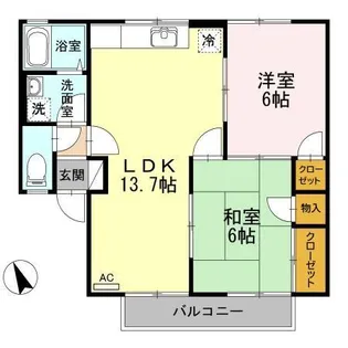 ファミール土井 A棟【1階】の間取り