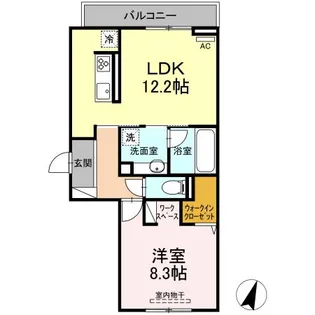 グリシーヌ串戸【2階】の間取り
