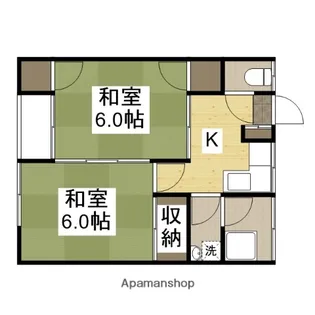 溝手アパート【2階】の間取り
