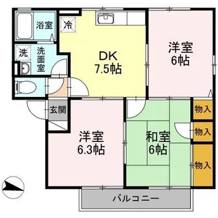 リアルエステート東原 C棟【2階】の間取り
