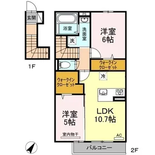 ガーデン高取【2階】の間取り