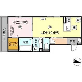 グローリアK1棟【1階】の間取り