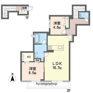 リバーサイド長岡2【2階】の間取り