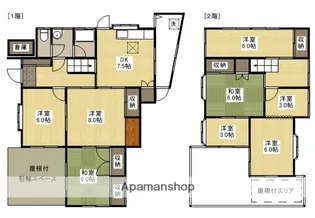 広島県広島市南区堀越3丁目【一戸建】の間取り