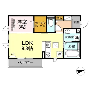 フェアリー五日市中央【1階】の間取り