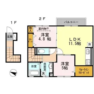 イーグル タニ【2階】の間取り