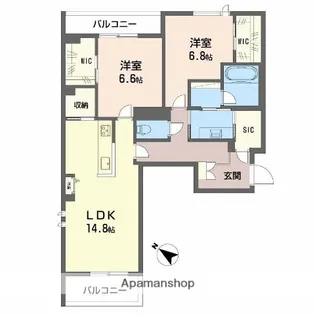 プランドール【2階】の間取り