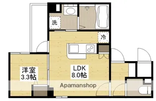 グレース十日市【8階】の間取り