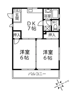 カルチェ佐川【403号室号室】の間取り