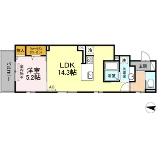 グランテリア楽々園W【2階】の間取り