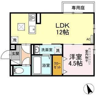 ノクターン2棟【1階】の間取り
