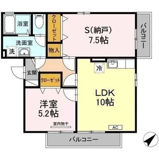 GREENCOURT【2階】の間取り