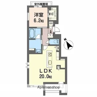 ペルル段原南【4階】の間取り