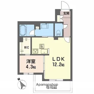 ペルル段原南【1階】の間取り