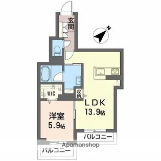 フィグ古江東町A【2階】の間取り