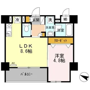 ドルチェ広島駅北口【3階】の間取り