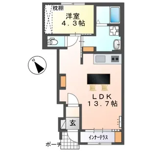 パートリア宮内【1階】の間取り