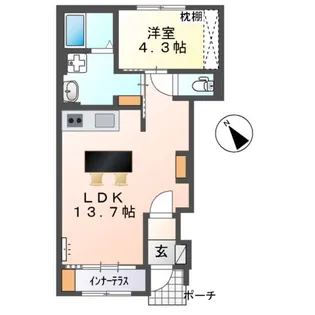 パートリア宮内【1階】の間取り