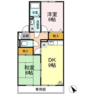 エスポワールタガワ2【1階】の間取り