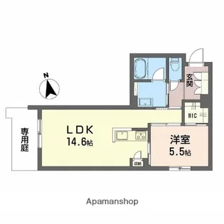 リバーサイドクレド【1階】の間取り