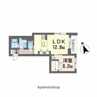 メゾンドノアール【2階】の間取り