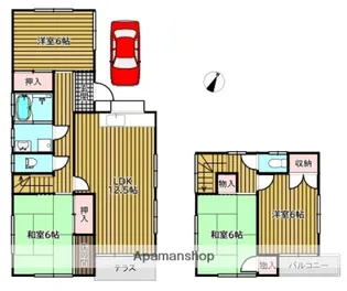 広島県広島市西区草津新町2丁目【一戸建】の間取り