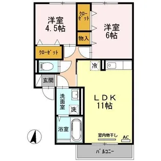 ヴィラコート【2階】の間取り