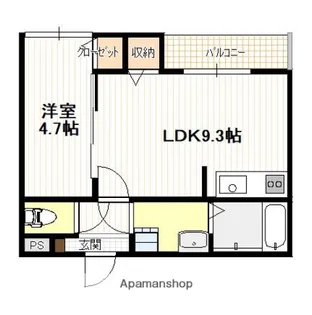 (仮称)天神アパート【3階】の間取り