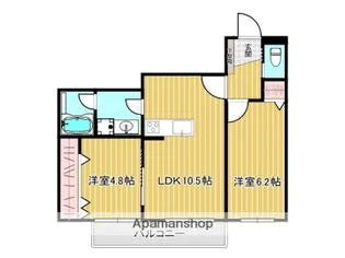 カネモトハウス【1階】の間取り