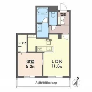 BALLOONFLOWER NORTH【1階】の間取り