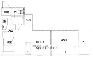 メゾンクレール地御前【2階】の間取り